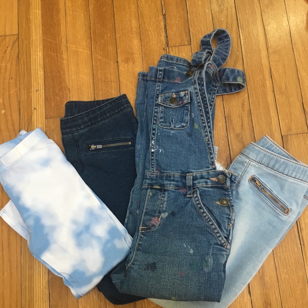 4 pairs of  girls size 6 spring pants